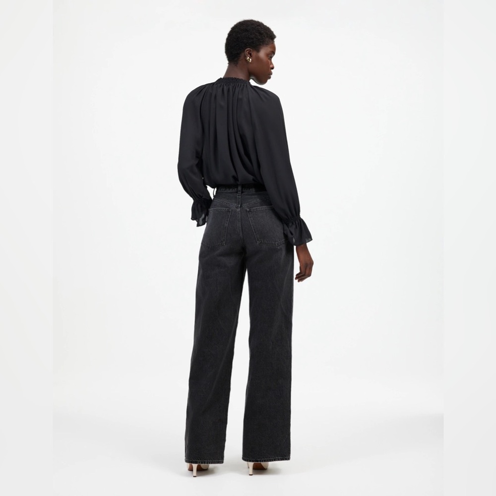 Madewell Super Wide Leg Black Jeans Size 30 - Picture 2 of 13